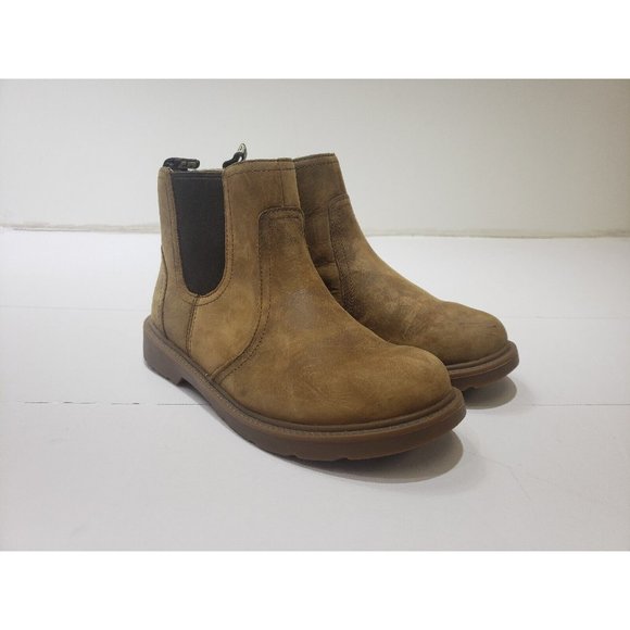UGG Youth Kids Bolden Chelsea Weather Boots Ankle Booties Waterproof Brown Sz 5 - Picture 1 of 8